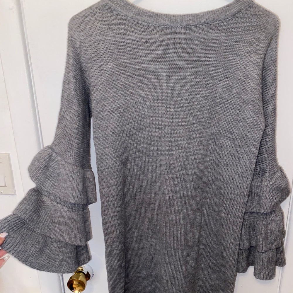 long sleeve sweater dress puffy sleeves